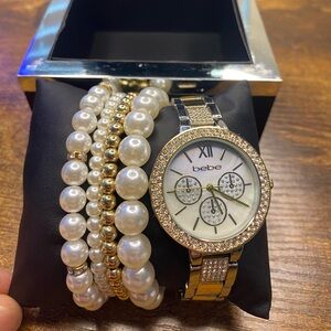 Brand New Bebe Watch and Bracelet Set